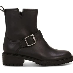 Buckle Leather Motorcycle Boots