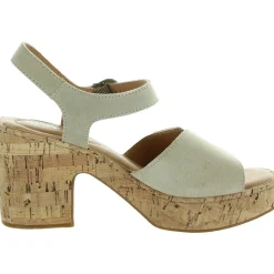 Buckle Leather Platform Sandals