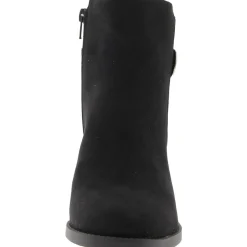 Buckle Microfiber Ankle Boots