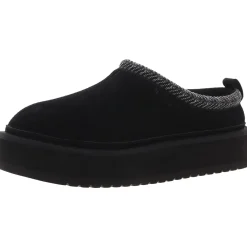 Burree Embroidered Faux Shearling Loafer Slippers