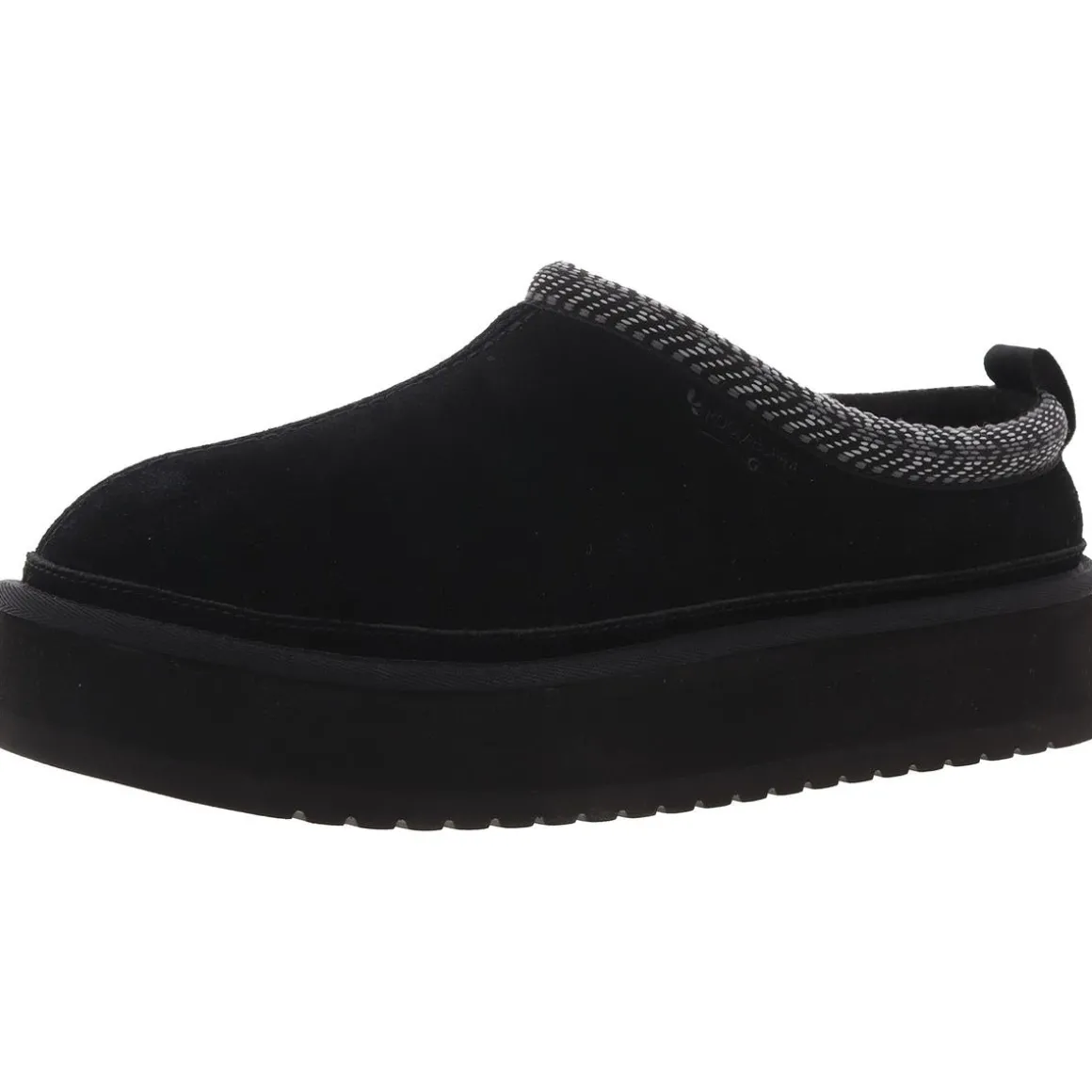 Burree Embroidered Faux Shearling Loafer Slippers