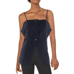 Button Button-Down Top