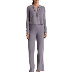 Button Front Long Sleeve Henley