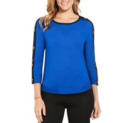 Button Knit Pullover Sweater