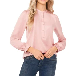 Button Up Satin Blouse