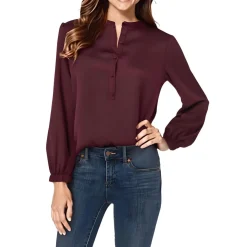 Button Up Satin Blouse