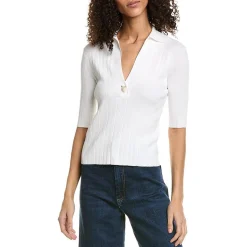 Button V-Neck Pullover Sweater