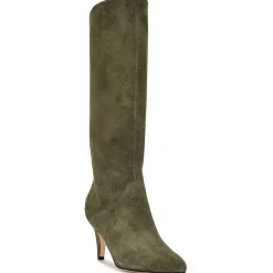 Buyah Suede Pull On Mid-Calf Boots