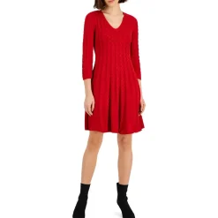 Cable Knit Mini Sweaterdress