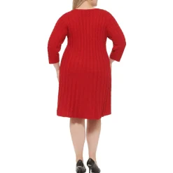 Cable Knit Mini Sweaterdress
