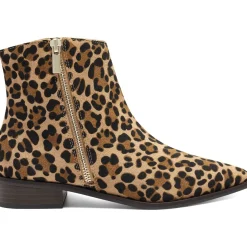 Cadyna Suede Pointed Toe Stacked Heel Ankle Bootie