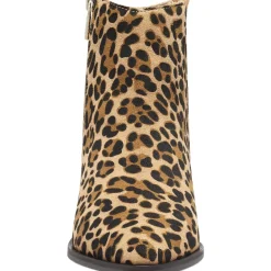 Cadyna Suede Pointed Toe Stacked Heel Ankle Bootie