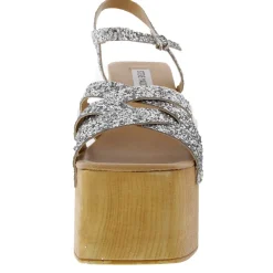Caileeb Glitter Textured Platform Sandals