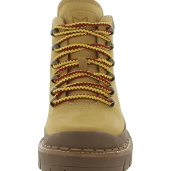 Cairy Leather Lugged Sole Combat & Lace-up Boots