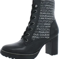 Callie Power Zipper Leather Ankle Boots