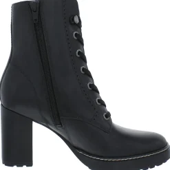 Callie Power Zipper Leather Ankle Boots