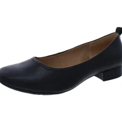 Cameo Faux Leather Round Toe Loafers