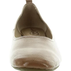 Cameo Faux Leather Round Toe Loafers