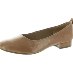 Cameo Faux Leather Round Toe Loafers