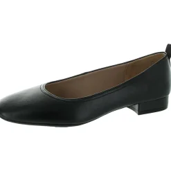 Cameo Faux Leather Round Toe Loafers