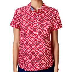 Camp Shirt Printed Cotton Button-Down Top