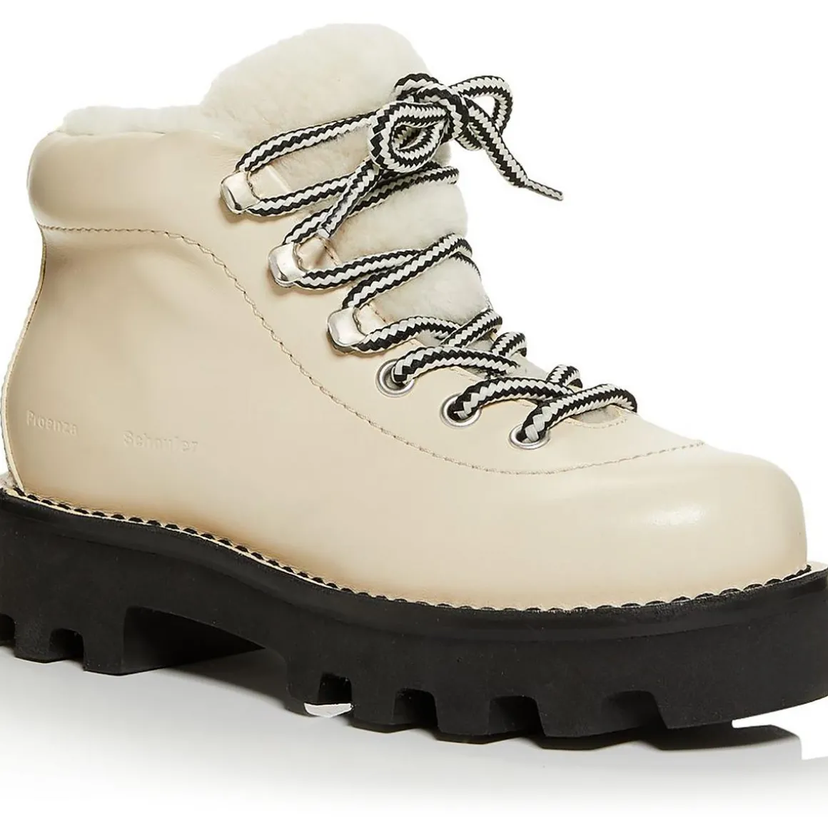 CA/MU Hiking Bootie Leather Almond Toe Ankle Boots