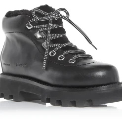 CA/MU Hiking Bootie Leather Almond Toe Ankle Boots