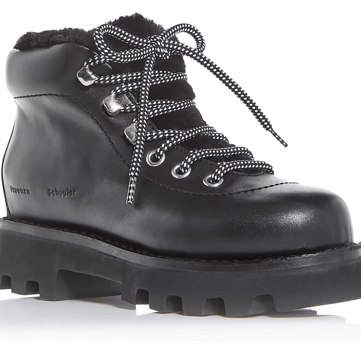 CA/MU Hiking Bootie Leather Almond Toe Ankle Boots