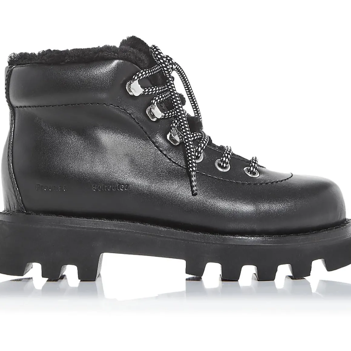 CA/MU Hiking Bootie Leather Almond Toe Ankle Boots