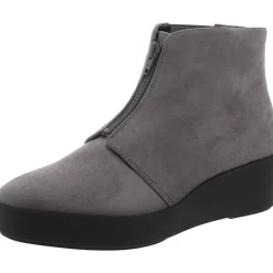 Carin Faux Suede Zipper Ankle Boots