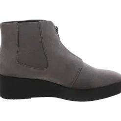 Carin Faux Suede Zipper Ankle Boots