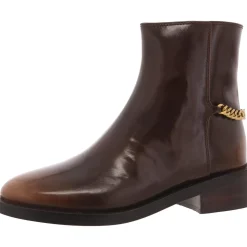 Carlisle Flat Bootie Zipper Leather Booties