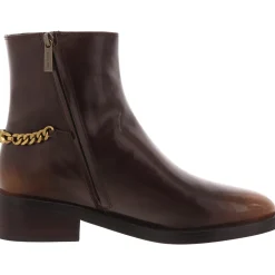 Carlisle Flat Bootie Zipper Leather Booties