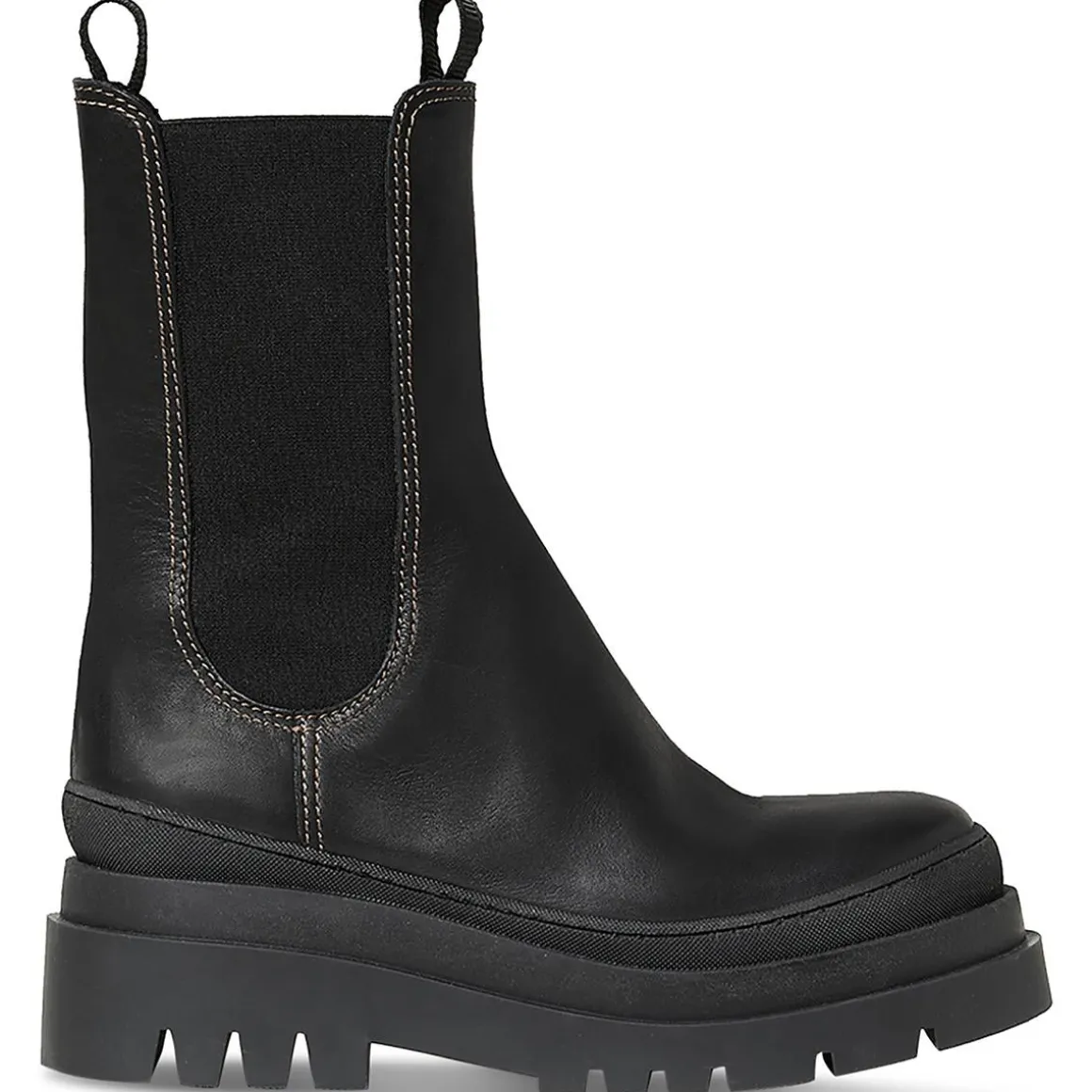 Carlota Leather Lugged Mid-Calf Boots