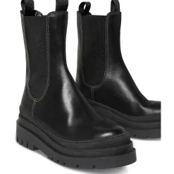 Carlota Leather Lugged Mid-Calf Boots