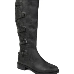 Carly Extra Wide Calf Faux Leather Knee-High Boots