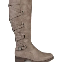 Carly Extra Wide Calf Faux Leather Knee-High Boots