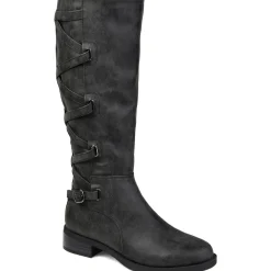 Carly Faux Leather Padded Insole Mid-Calf Boots