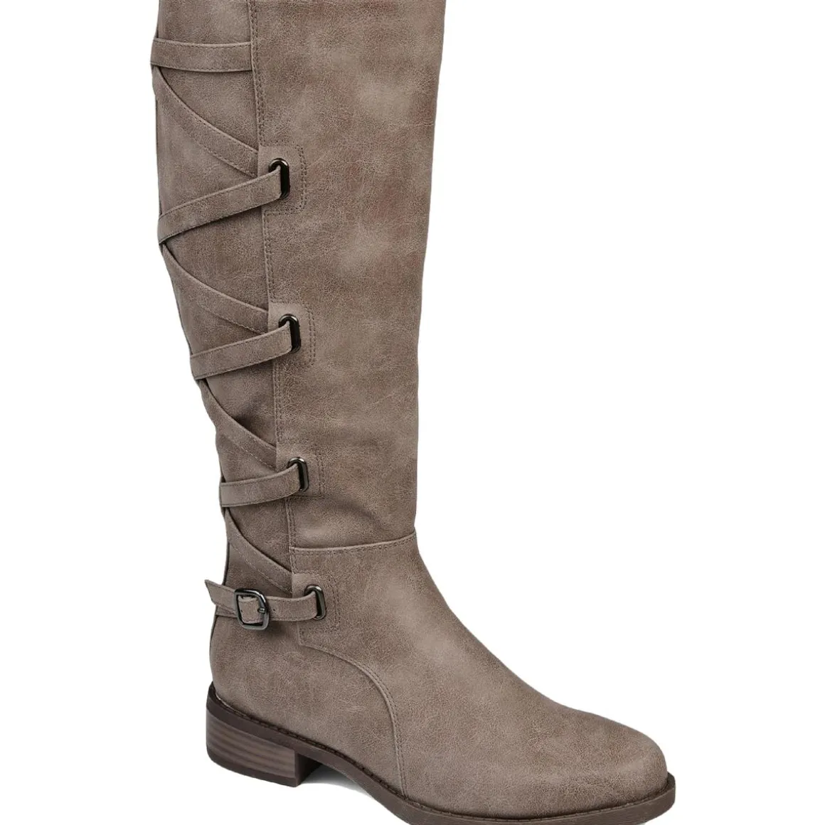 Carly Faux Leather Padded Insole Mid-Calf Boots