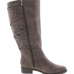Carly Faux Leather Padded Insole Mid-Calf Boots