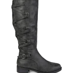 Carly Faux Leather Padded Insole Mid-Calf Boots