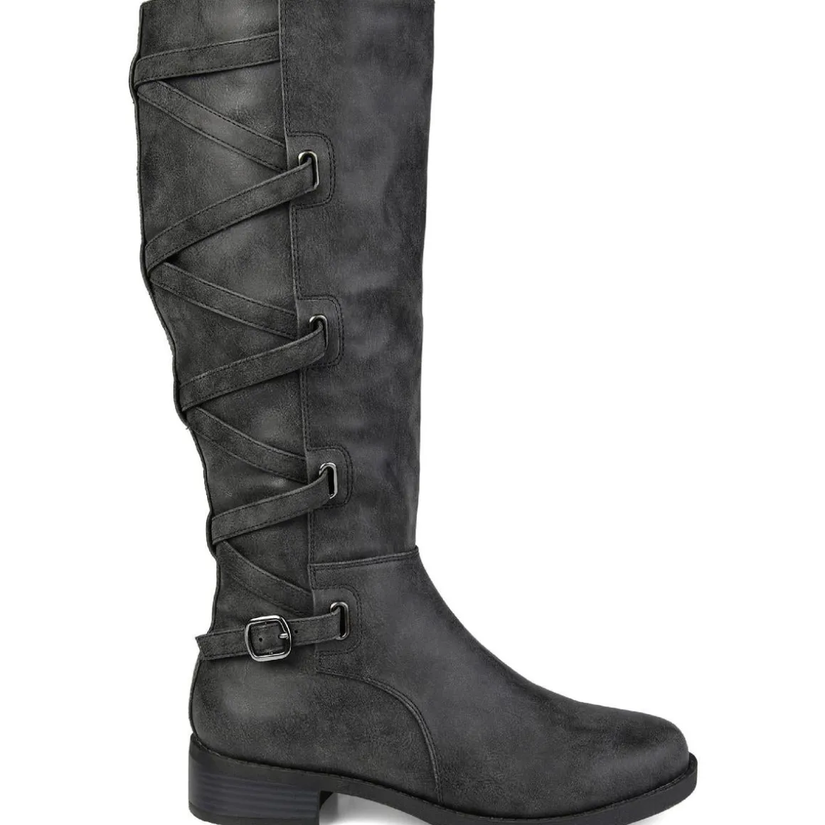Carly Faux Leather Padded Insole Mid-Calf Boots