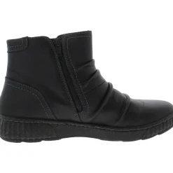 Caroline Orchid Leather Ruched Ankle Boots