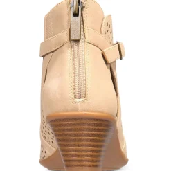 Carrigan Zipper Peep Toe Ankle Boots