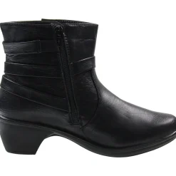 CARSON Buckle Faux Leather Ankle Boots