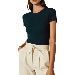 Cashmere Short Sleeves Pullover Sweater