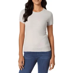 Cashmere Short Sleeves Pullover Sweater