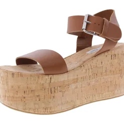 Caspian Cork Leather Platform Sandals