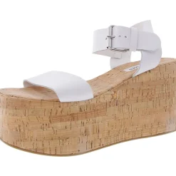 Caspian Cork Leather Platform Sandals