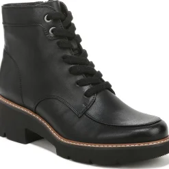 Catherine Zipper Faux Leather Ankle Boots